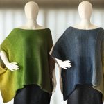 Ombre poncho z bawełny